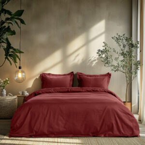 Beauty Home Σετ σεντόνια μονά με λάστιχο Art 1700 Harmony 110×200+30 Μπορντό