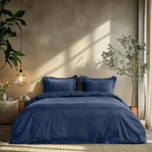 Beauty Home Σετ σεντόνια μονά με λάστιχο Art 1700 Harmony 110×200+30 Μπλε