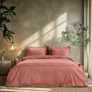 Beauty Home Σετ σεντόνια μονά με λάστιχο Art 1700 Harmony 110×200+30 Σάπιο μήλο