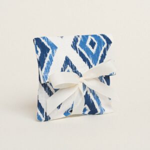 Beauty Home ΠΟΥΓΚΙ ΜΕ ΚΟΡΔΕΛΑ 12 x 17 cm ΜΠΛΕ ΡΟΜΒΟΙ