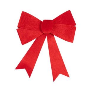 Beauty Home Βελούδινος Κόκκινος Φιόγκος με Γκλίτερ 30 x 37 cm