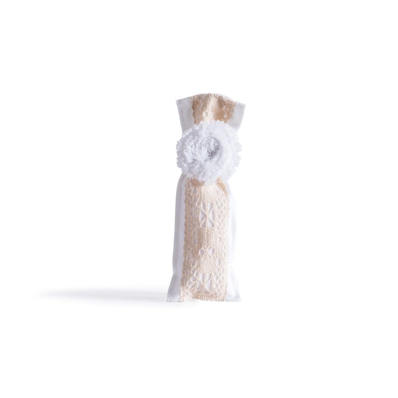 Beauty Home ΠΟΥΓΚΙ ΜΕ ΔΑΝΤΕΛΑ 6 x 19 cm ΛΕΥΚΟ / ΕΚΡΟΥ - Image 2