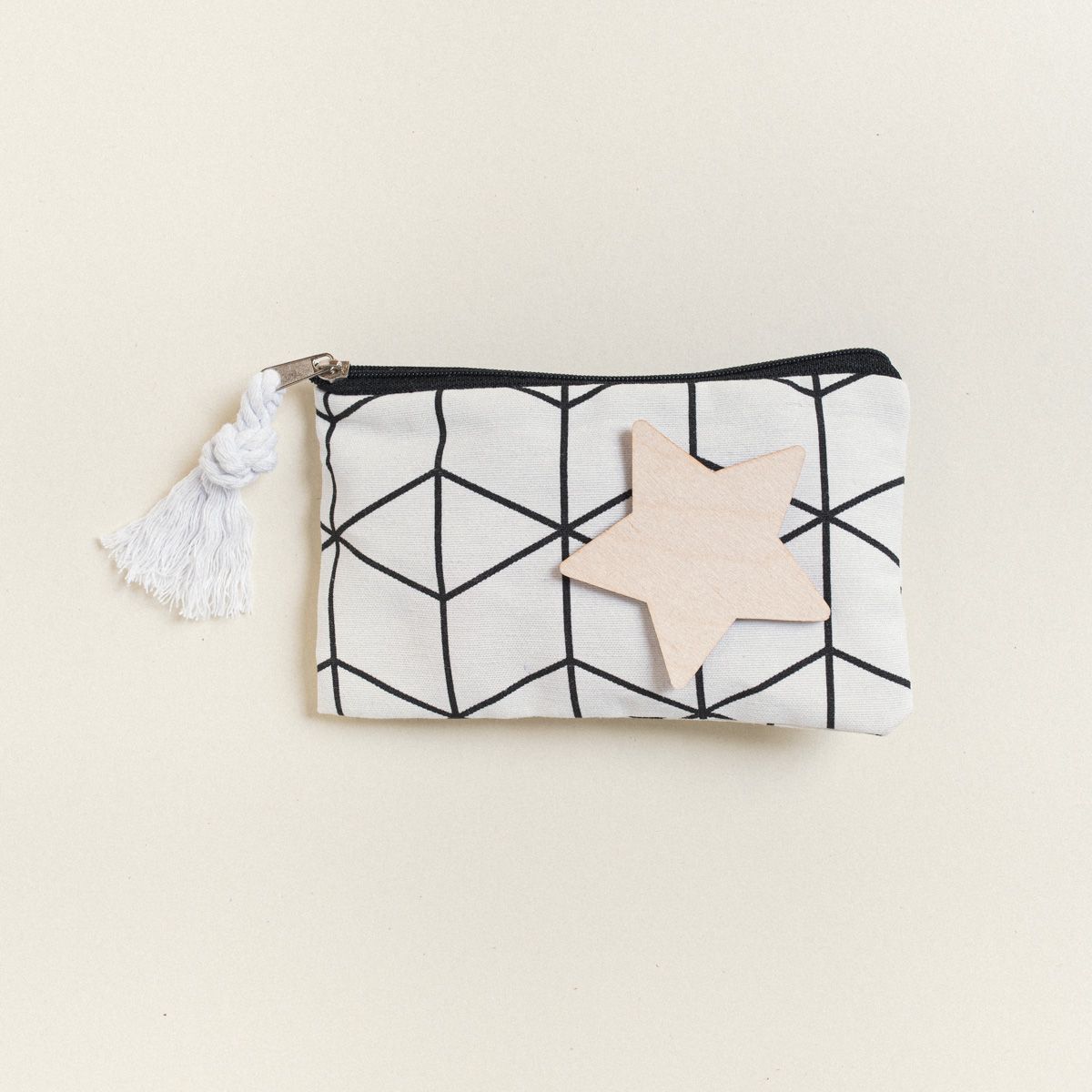 Beauty Home ΠΟΡΤΟΦΟΛΑΚΙ 9 x 16 cm ΓΕΩΜΕΤΡΙΚΟΙ ΡΟΜΒΟΙ ΛΕΥΚΟ-ΜΑΥΡΟ - Image 2