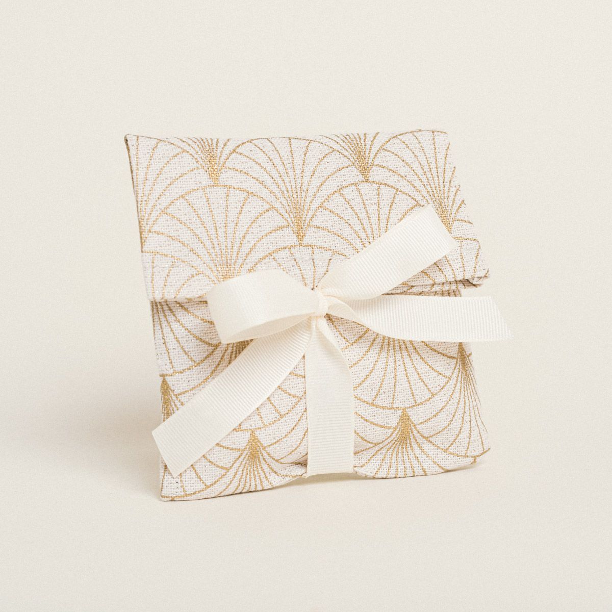 Beauty Home ΠΟΥΓΚΙ ΜΕ ΚΟΡΔΕΛΑ 12 x 17 cm ΕΚΡΟΥ ΜΕ ΧΡΥΣΟ ART DECO