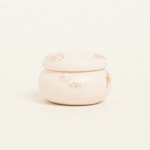 Beauty Home ΚΕΡΑΜΙΚΗ ΜΠΙΖΟΥΤΙΕΡΑ ΜΑΚΑΡΟΝ ΜΕ ΧΡΥΣΗ ΛΕΠΤΟΜΕΡΕΙΑ 6,5 x 5 cm ΜΠΕΖ/ΧΡΥΣΟ