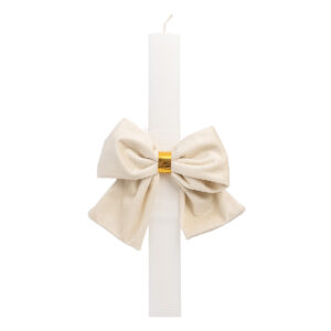 Beauty Home ΛΑΜΠΑΔΑ ΛΕΥΚΗ 33cm ΒΕΛΟΥΔΙΝΟ ΦΙΟΓΚΟΣ ΕΚΡΟΥ