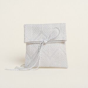 Beauty Home ΠΟΥΓΚΙ 12 x 17 cm ΖΑΚΑΡ ΦΥΛΛΟ ΡΕΤΡΟ LUREX ΑΣΗΜΙ