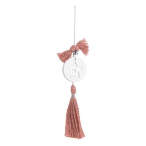 Beauty Home ΚΡΕΜΑΣΤΟ ΣΤΡΟΓΓΥΛΟ ΚΕΡΑΜΙΚΟ ME PLEXI ΑΣΤΕΡΙ ΑΣΗΜΙ ΣΑΠΙΟ ΜΗΛΟ