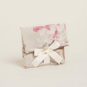 Beauty Home ΠΟΥΓΚΙ ΜΕ ΚΟΡΔΕΛΑ 12 x 17 cm ΚΛΑΣΙΚΟ ΦΛΟΡΑΛ ΜΠΕΖ