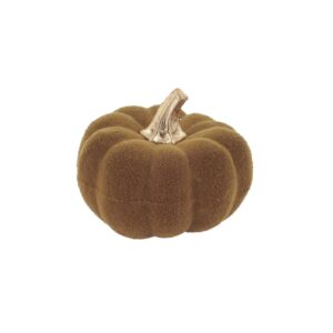 Beauty Home Κολοκύθα βελούδινη Λαδί με χρυσό Ø9 x 7 cm