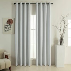 Beauty Home Κουρτίνα Full Blackout σκίασης με 8 κρίκους Soft Art 8391 Ice-Ecru 140×270 Πάγου