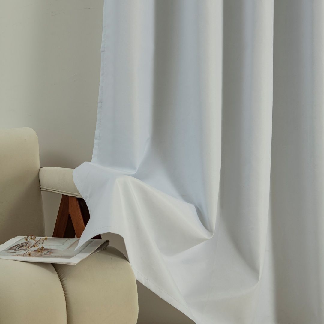 Beauty Home Κουρτίνα Full Blackout σκίασης με 8 κρίκους Soft Art 8391 Ice-Ecru 140x270 Πάγου - Image 8