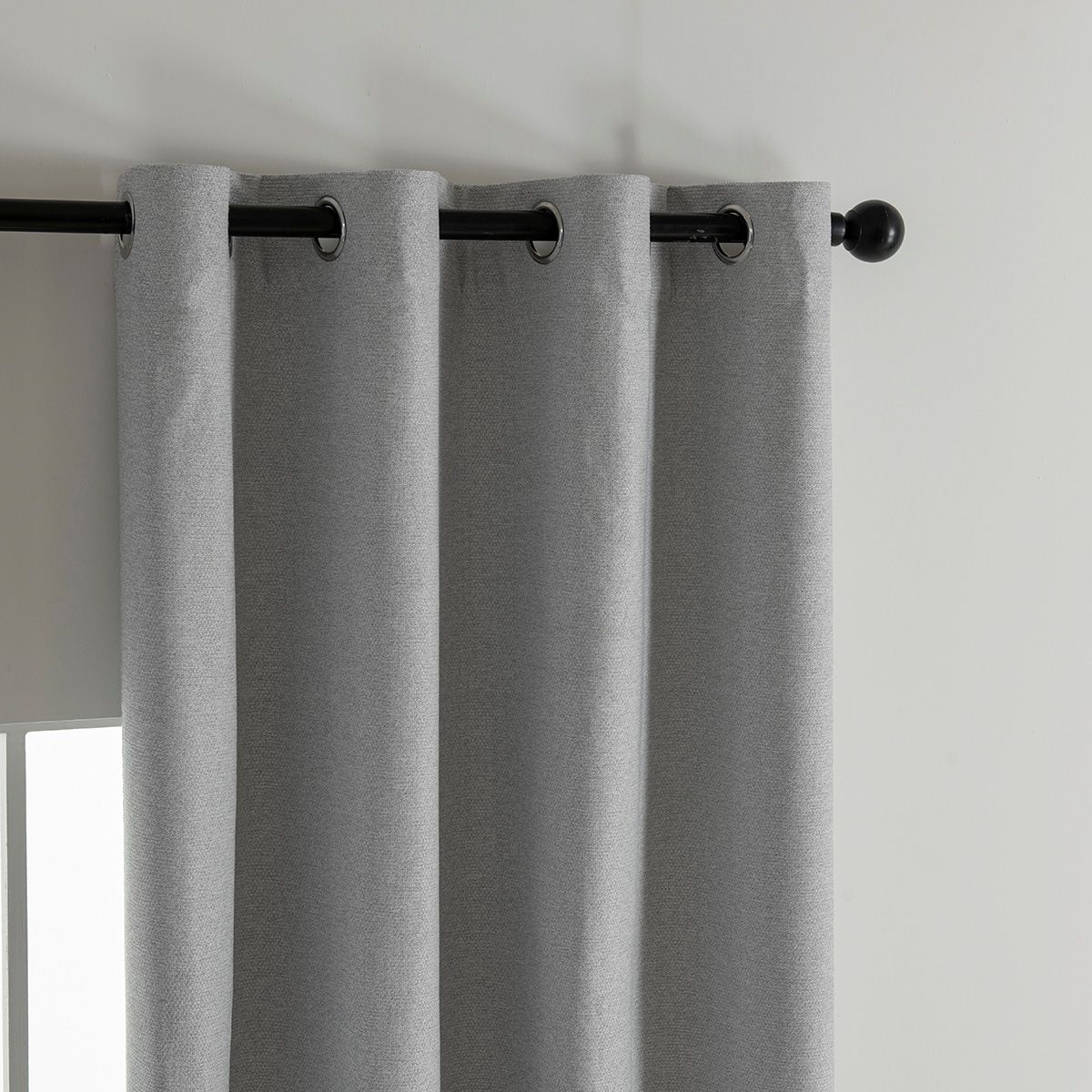 Beauty Home Κουρτίνα Full Blackout σκίασης με 8 κρίκους Elite Art 8392 Light Grey-Νο3 140x270 Ασημί - Image 4