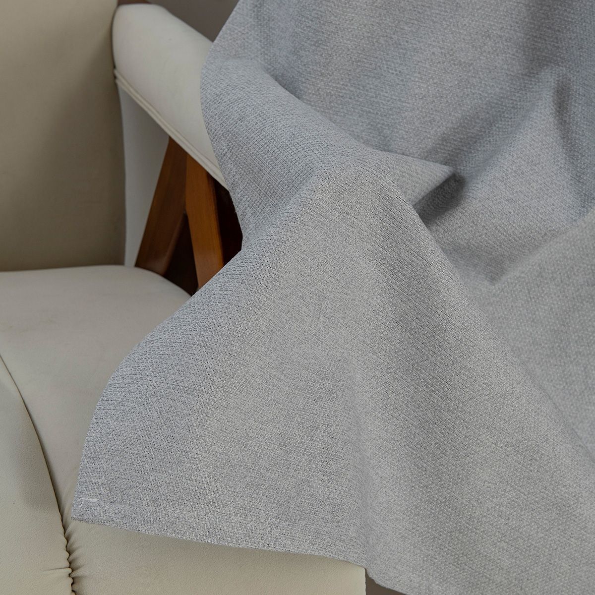 Beauty Home Κουρτίνα Full Blackout σκίασης με 8 κρίκους Elite Art 8392 Light Grey-Νο3 140x270 Ασημί - Image 9