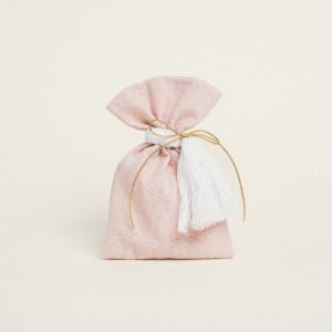 Beauty Home ΠΟΥΓΚΙ ΡΟΖ ΜΕ ΧΡΥΣΟ LUREX 12 x 17 cm