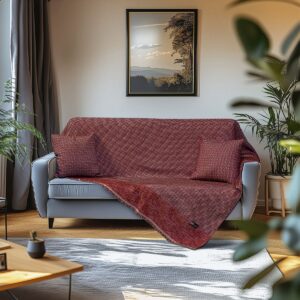 Beauty Home Ριχτάρι Τριθέσιο Art 8639 170×290 Κόκκινο