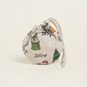 Beauty Home ΠΟΥΓΚΙ ΟΒΑΛ ΜΕ ΚΟΡΔΟΝΙ 13 x 14 cm ΠΡΑΣΙΝΑ ΧΡΙΣΤΟΥΓΕΝΝΙΑΤΙΚΑ ΣΧΕΔΙΑ