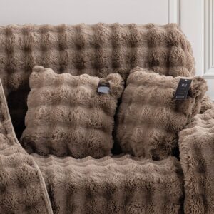 Beauty Home Γούνινη Μαξιλαροθήκη διακοσμητική Art 8722 40×40 Μόκα