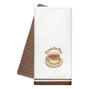 Beauty Home Ποτηρόπανα σετ 2τμχ Tea Art 8803 40×60 Μόκα