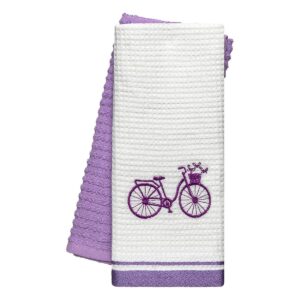 Beauty Home Ποτηρόπανα σετ 2τμχ Bicycle Art 8812 40×60 Λιλά