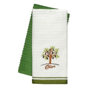 Beauty Home Ποτηρόπανα σετ 2τμχ Olive Art 8814 40×60 Πράσινο