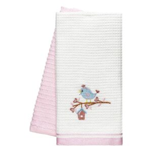 Beauty Home Ποτηρόπανα σετ 2τμχ Bird Art 8821 40×60 Ροζ