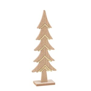 Beauty Home Έλατο ξύλινο με χρυσό γκλίτερ 31 x 10.5 cm