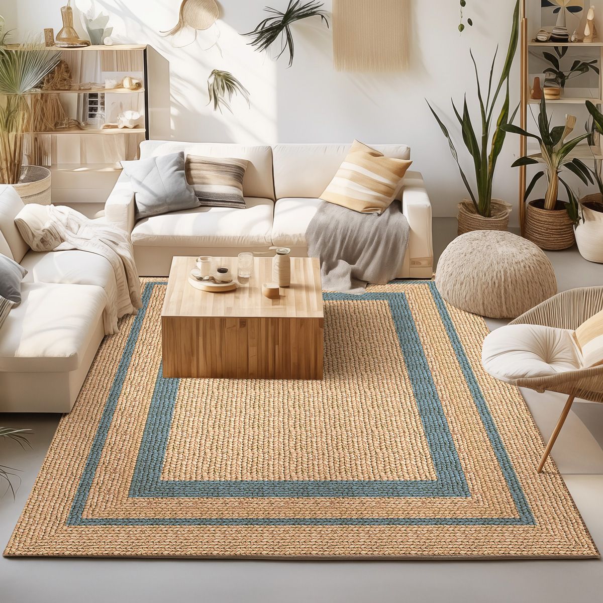 Beauty Home Χαλί Tropic Art 9138 160x230 Μπεζ,Μπλε - Image 2