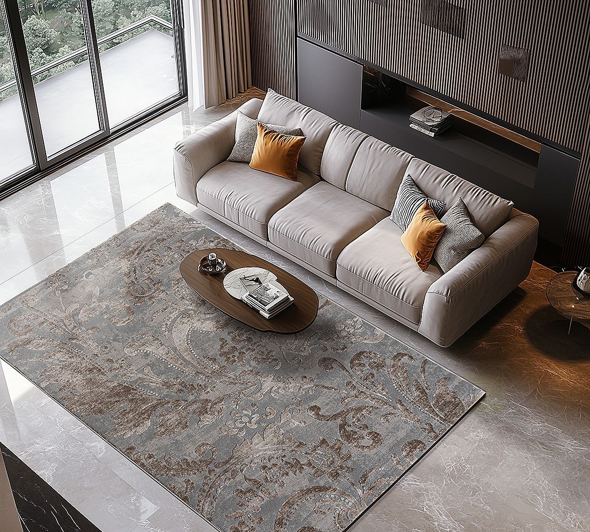 Beauty Home Σετ Κρεβατοκάμαρας 3τμχ Zenia Art 9441 (67x140+67x140+67x230) Μπεζ,Γκρι - Image 2