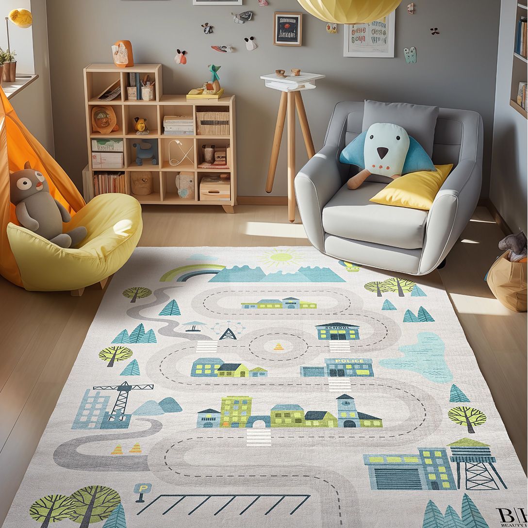 Beauty Home Χαλί παιδικό Fun Art 9560 120x180 Γκρι - Image 2