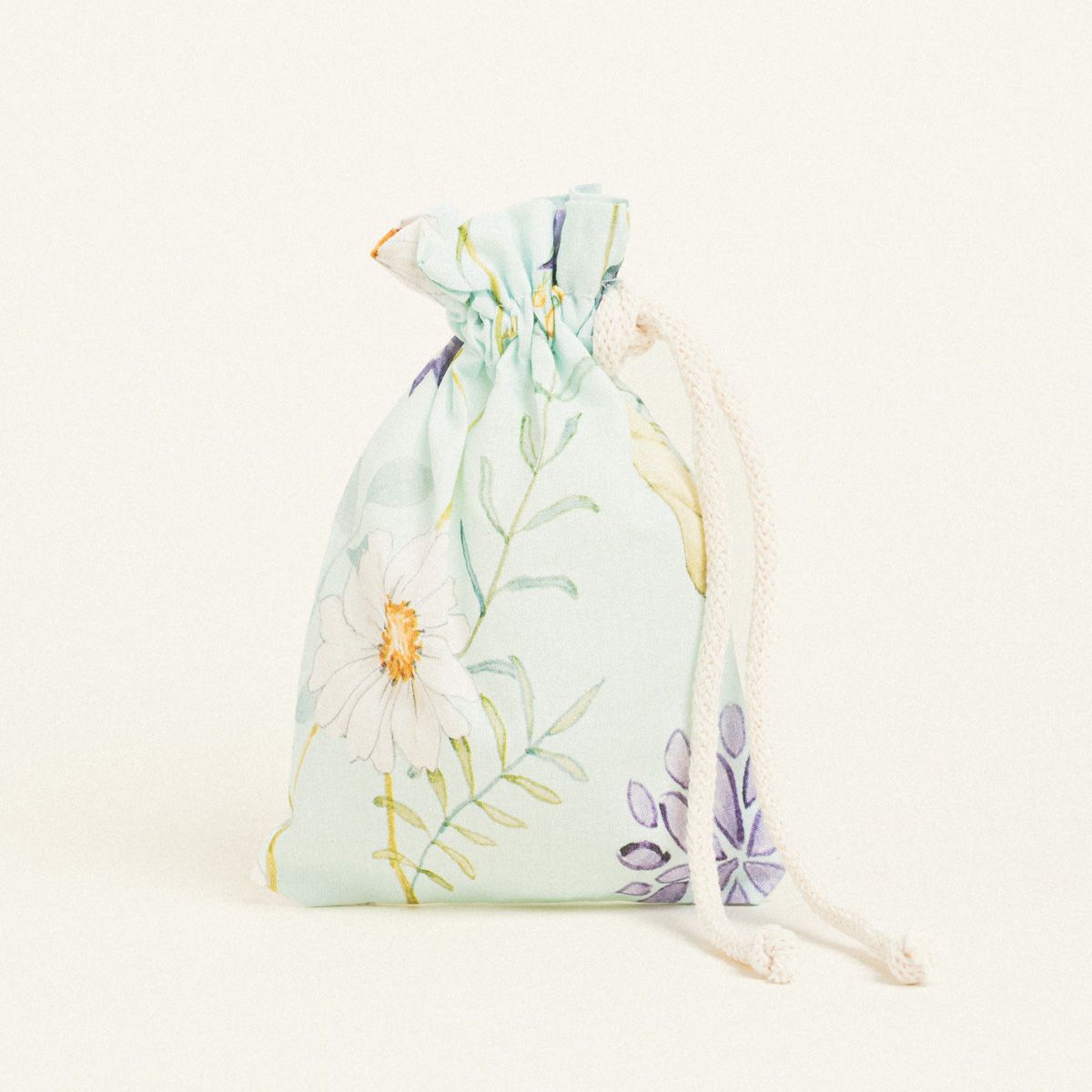 Beauty Home ΠΟΥΓΚΙ ΜΕ ΚΟΡΔΟΝΙ 12 x 17 cm ΠΟΠΛΙΝΑ ΑΝΘΗ ΣΕ ΒΕΡΑΜΑΝ ΦΟΝΤΟ - Image 2