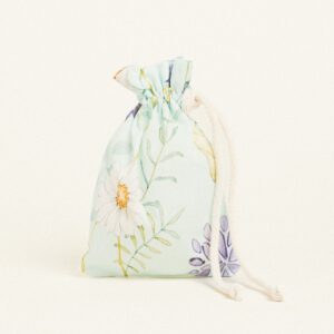 Beauty Home ΠΟΥΓΚΙ ΜΕ ΚΟΡΔΟΝΙ 12 x 17 cm ΠΟΠΛΙΝΑ ΑΝΘΗ ΣΕ ΒΕΡΑΜΑΝ ΦΟΝΤΟ