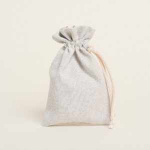 Beauty Home ΠΟΥΓΚΙ ΜΕ ΚΟΡΔΟΝΙ 12 x 17 cm  ΓΚΡΙ ΑΣΗΜΙ LUREX