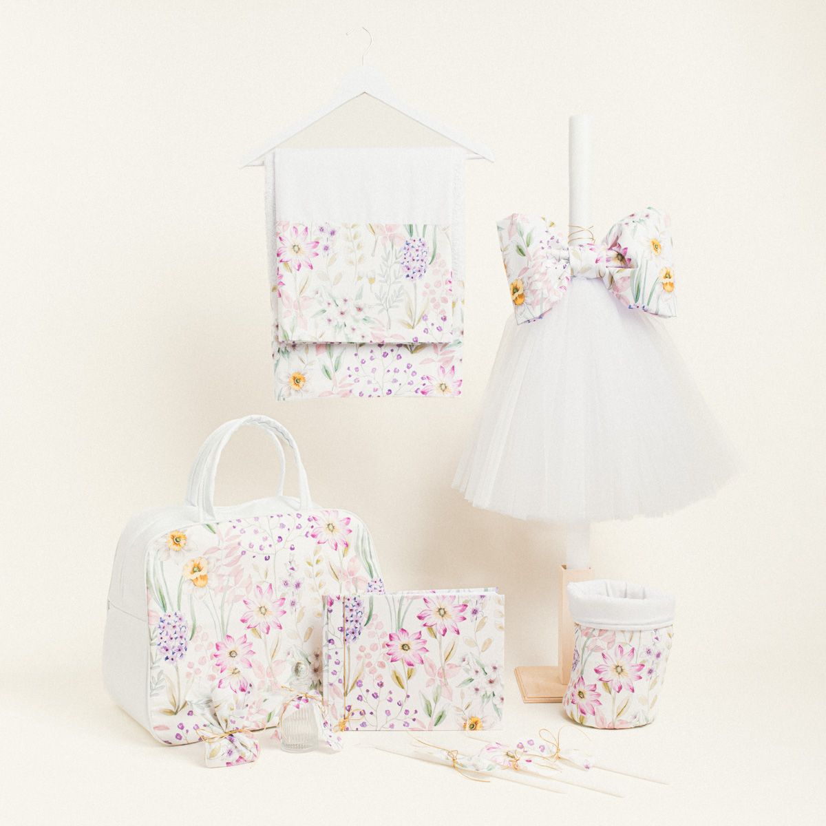 Beauty Home ΣΕΤ ΒΑΠΤΙΣΗΣ ΠΟΠΛΙΝΑ ΑΝΘΗ ΣΕ ΛΙΛΑ ΑΠΟΧΡΩΣΕΙΣ - Image 2