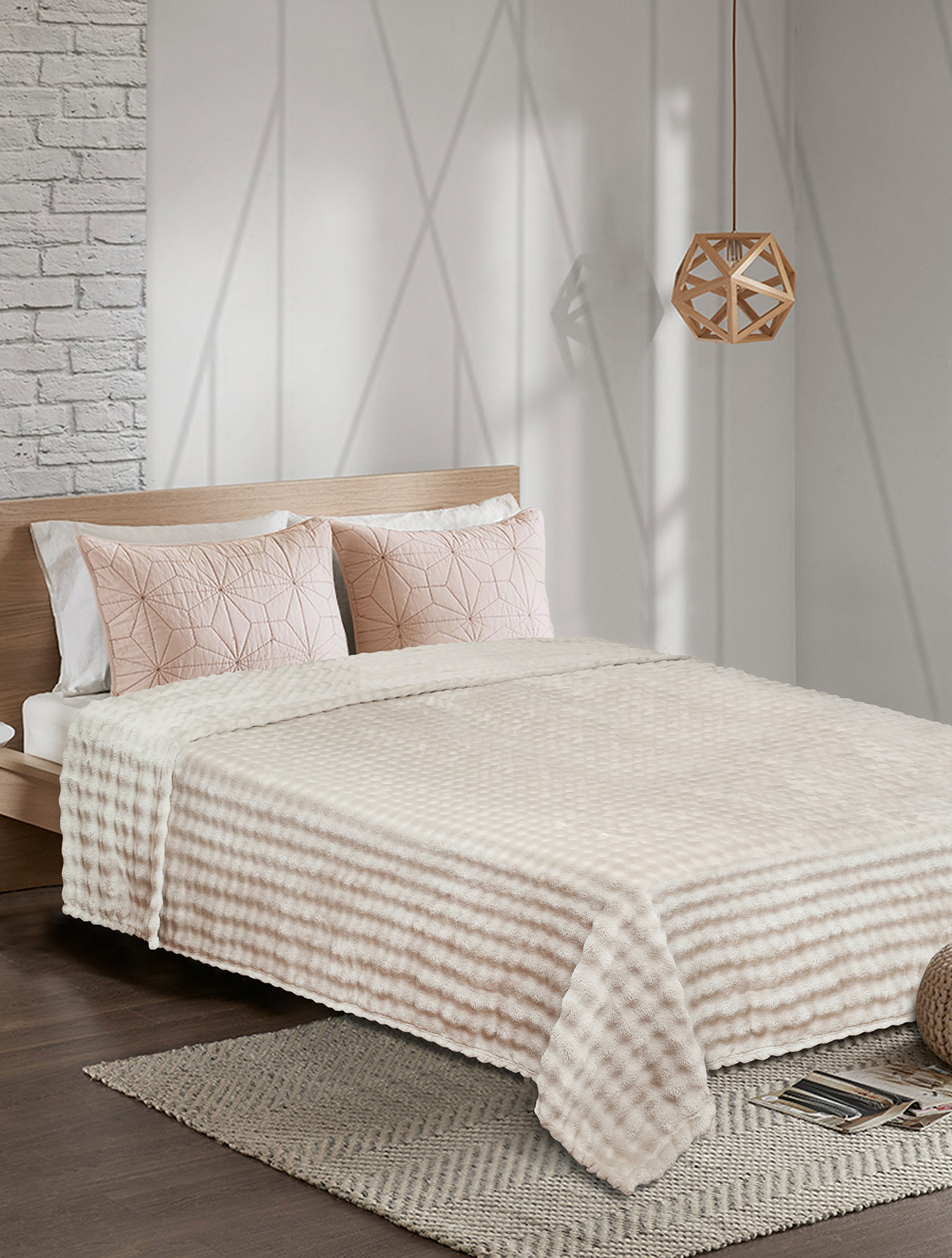 Κουβέρτα Fleece PUFFELLA BEIGE MADI