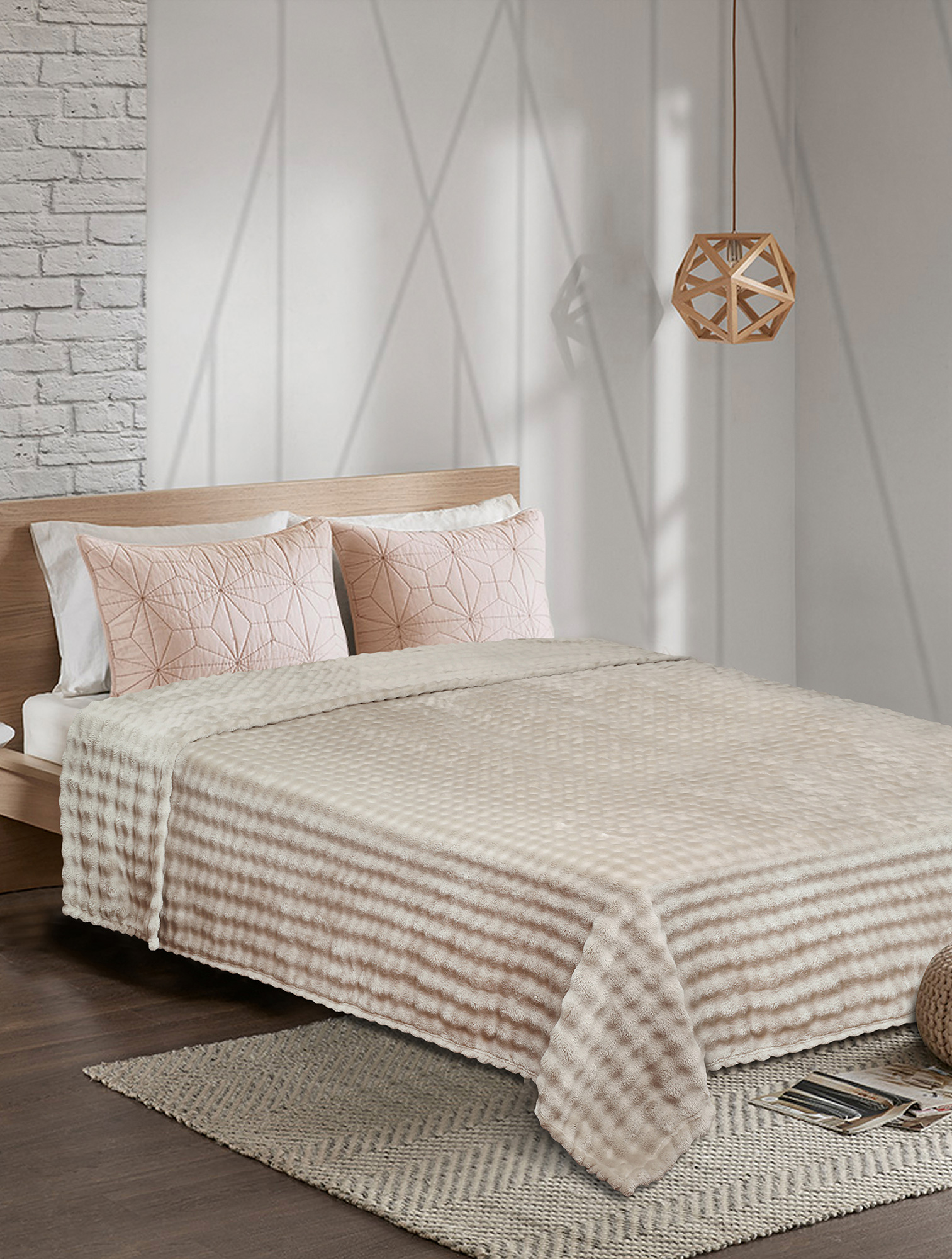 Κουβέρτα Fleece PUFFELLA BROWN MADI