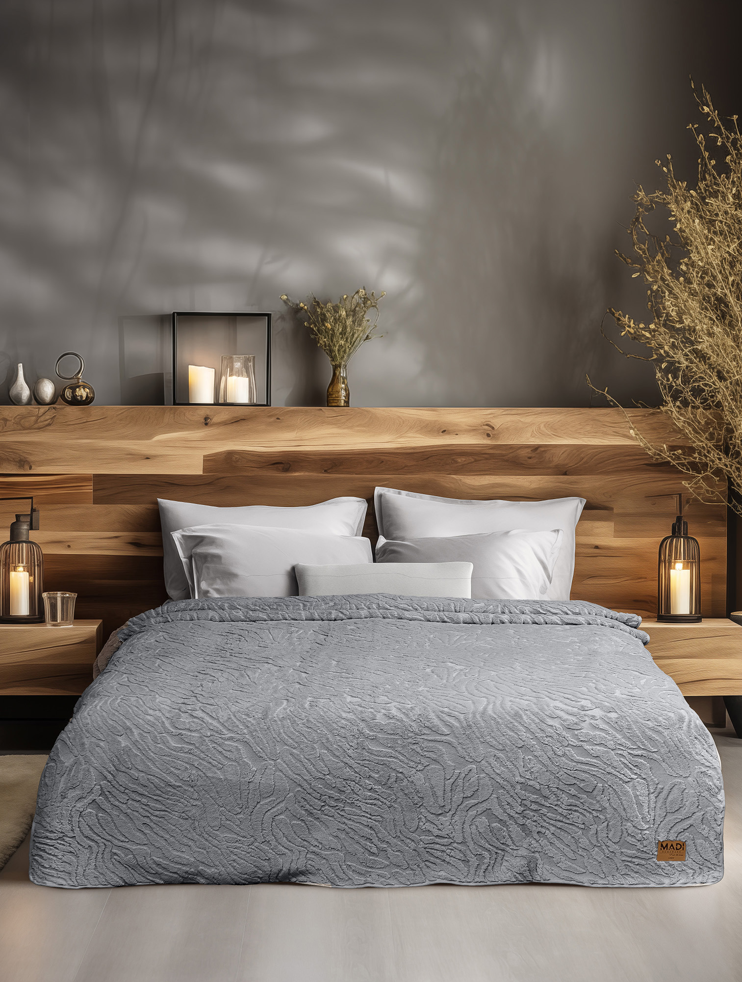 Κουβέρτα γούνινη ZANORIA GREY MADI