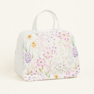 Beauty Home ΤΣΑΝΤΑ ΧΕΙΡΟΣ 35x40x23cm ΠΟΠΛΙΝΑ ΑΝΘΗ ΣΕ ΛΙΛΑ ΑΠΟΧΡΩΣΕΙΣ