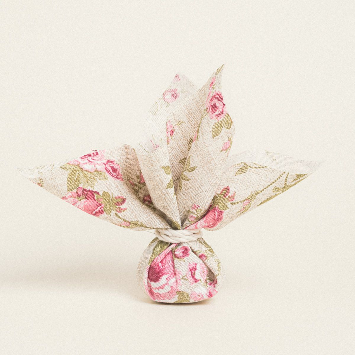 Beauty Home ΜΑΝΤΗΛΙ 27 x 27 cm ΦΛΟΡΑΛ VINTAGE ΜΠΕΖ ΦΟΝΤΟ - Image 2