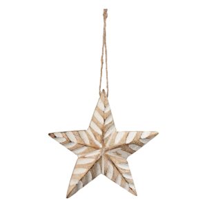 Beauty Home Ξύλινο Αστέρι  Σκαλιστό 13 cm