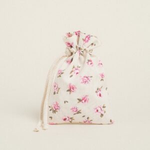 Beauty Home ΠΟΥΓΚΙ ΜΕ ΚΟΡΔΟΝΙ 12 x 17 cm ΜΙΝΙ ΦΛΟΡΑΛ ΕΚΡΟΥ