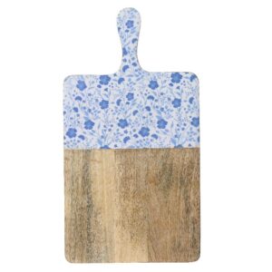 Beauty Home Επιφάνια Κοπής από Ξύλο Μάνγκο με Λουλούδια 46cm x 25cm