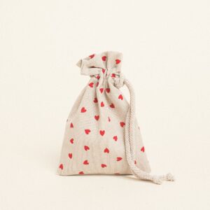 Beauty Home ΠΟΥΓΚΙ ΜΕ ΚΟΡΔΟΝΙ 12 x 17 cm ΜΙΚΡΕΣ ΚΟΚΚΙΝΕΣ ΚΑΡΔΙΕΣ