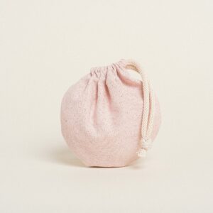 Beauty Home ΠΟΥΓΚΙ ΟΒΑΛ ΜΕ ΚΟΡΔΟΝΙ 13 x 14 cm  ΡΟΖ ΧΡΥΣΟ LUREX