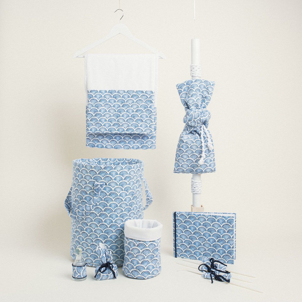 Beauty Home ΣΕΤ ΒΑΠΤΙΣΗΣ ΜΠΛΕ ΚΥΜΑΤΑ - Image 2