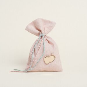 Beauty Home ΠΟΥΓΚΙ 14 x 22 cm ΡΟΖ ΧΡΥΣΟ LUREX