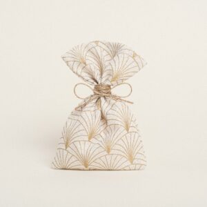 Beauty Home ΠΟΥΓΚΙ 12 x 17 cm ΕΚΡΟΥ ΜΕ ΧΡΥΣΟ ART DECO