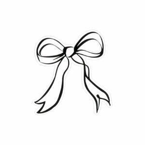 Beauty Home 10 καρτελάκια Black & white σε σχήμα Φιόγκου 8x8cm