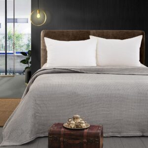 Beauty Home Κουβέρτα μονόχρωμη υπέρδιπλη Fleece Art 11555 220×240 Γκρι