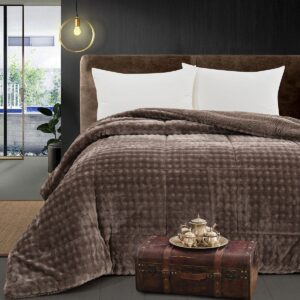 Beauty Home Κουβερτοπάπλωμα king size Art 12515 240×260 Μόκα